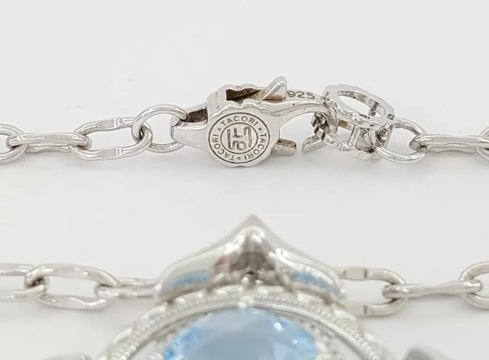 Tacori SN1420233 Island Rains Topaz Circle Pendant in Sterling Silver & 18K Gold