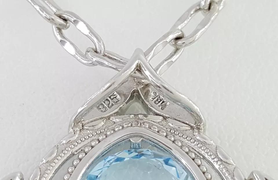 Tacori SN1420233 Island Rains Topaz Circle Pendant in Sterling Silver & 18K Gold