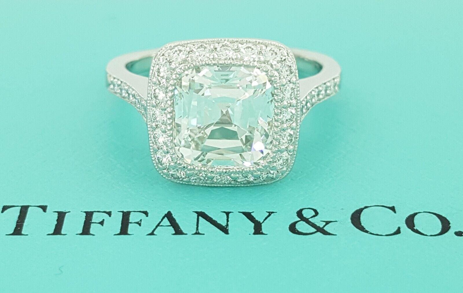 Tiffany & Co Legacy Cut Diamond Platinum Engagement Ring 3.05 ct Rtl $92K