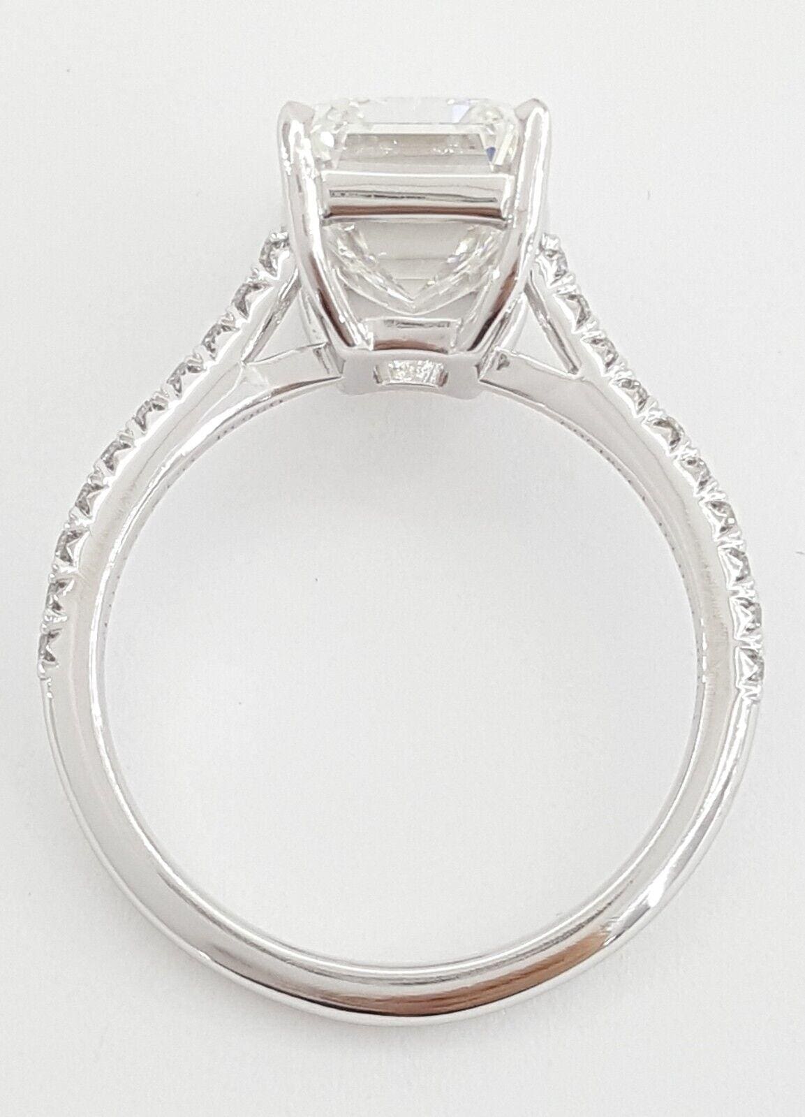 Tiffany & Co Novo Emerald Cut Diamond Platinum Engagement Ring 4.18 ct Rtl $286k