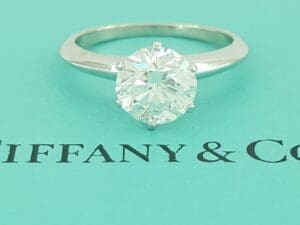 Tiffany & Co 1.58 ct Round Diamond Platinum Solitaire Engagement Ring E/VVS1