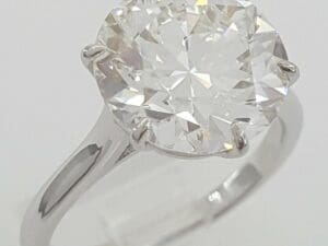 Platinum Round Diamond Solitaire 5 ct Engagement Ring GIA F/Flawless Rtl $550K