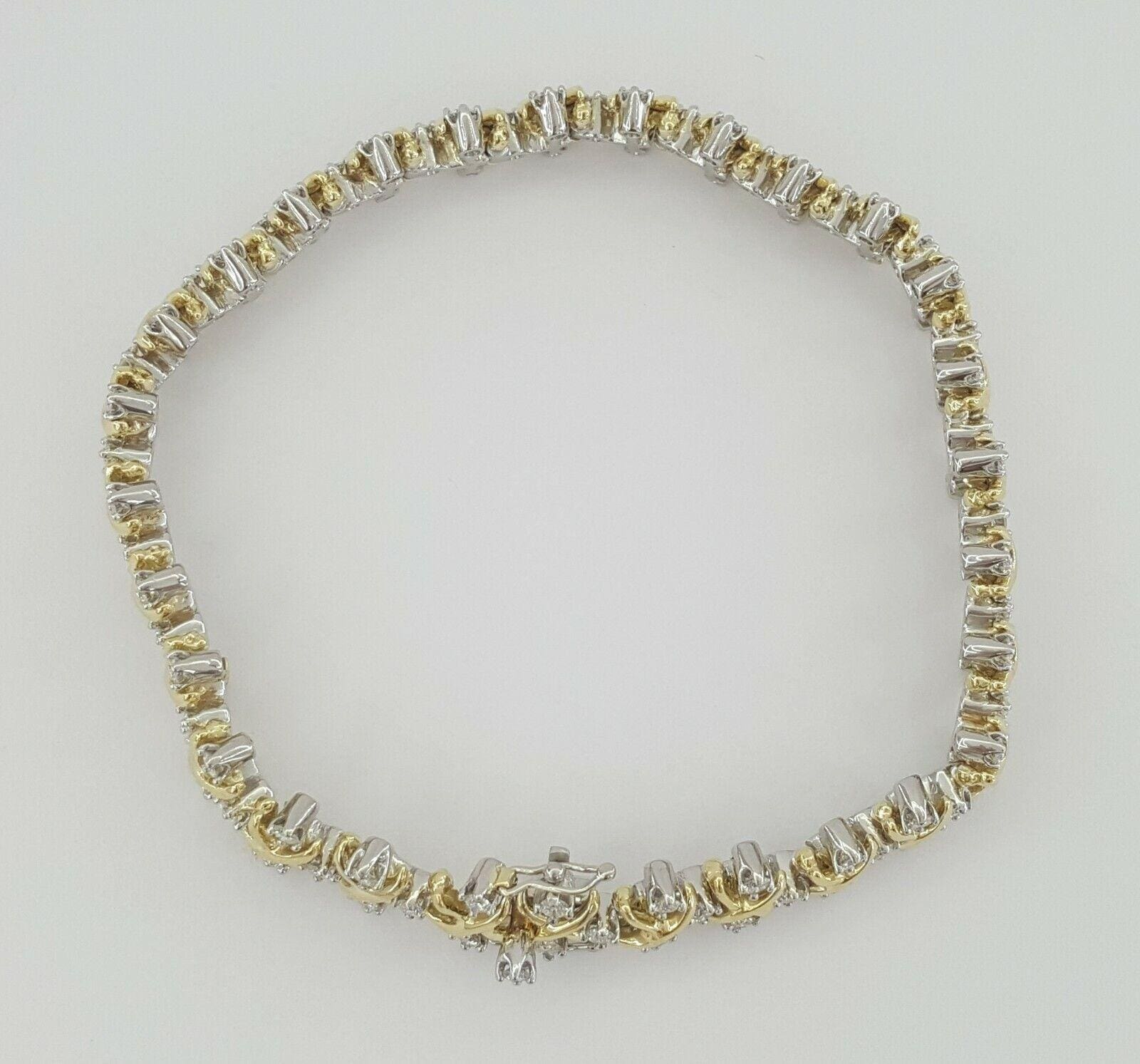 Tiffany & Co. Schlumberger Lynn 8" Diamond Bracelet 3.05 ct Platinum & 18K