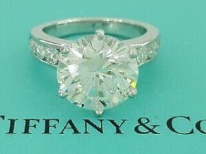 Tiffany & Co Platinum Channel-Set 5.80 ct Diamond Engagement Ring Flawless GIA