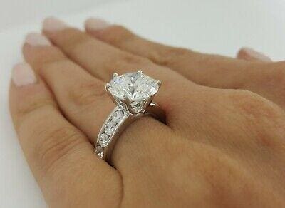 Tiffany & Co Platinum Channel-Set 5.80 ct Diamond Engagement Ring Flawless GIA
