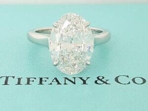 Tiffany & Co Platinum Oval 5.01 ct Diamond Solitaire Engagement Ring Rtl $500k