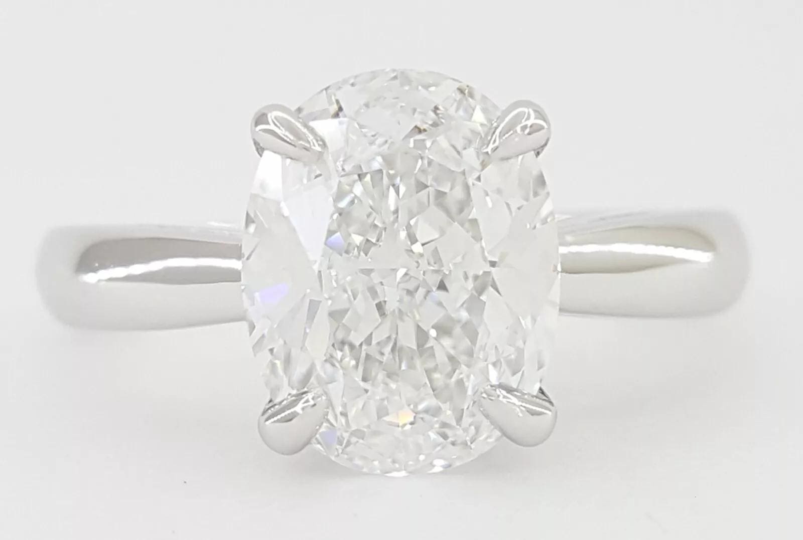 Oval Brilliant Diamond Solitaire Engagement Ring 2.02 ct D/Flawless GIA RtL $70K