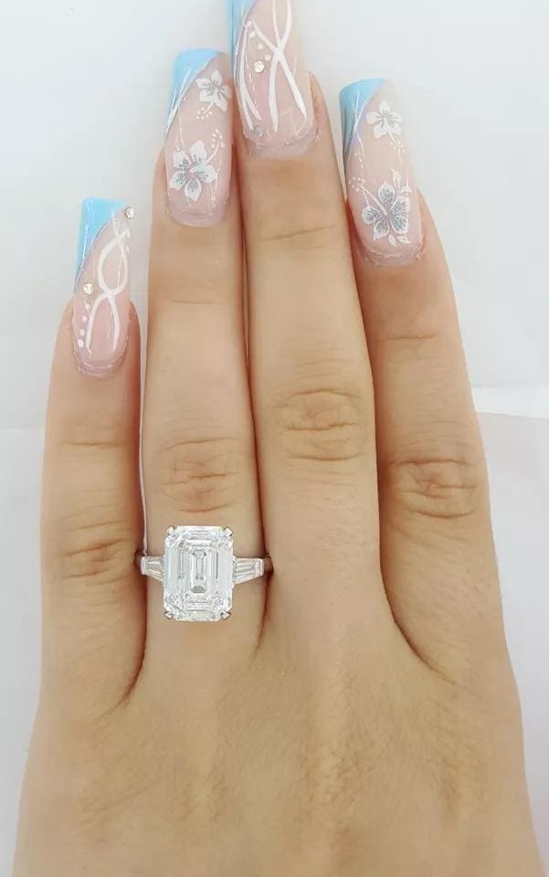 Graff Promise Emerald Cut Diamond 3-Stone Engagement Ring 5.91 ct Retail $335k