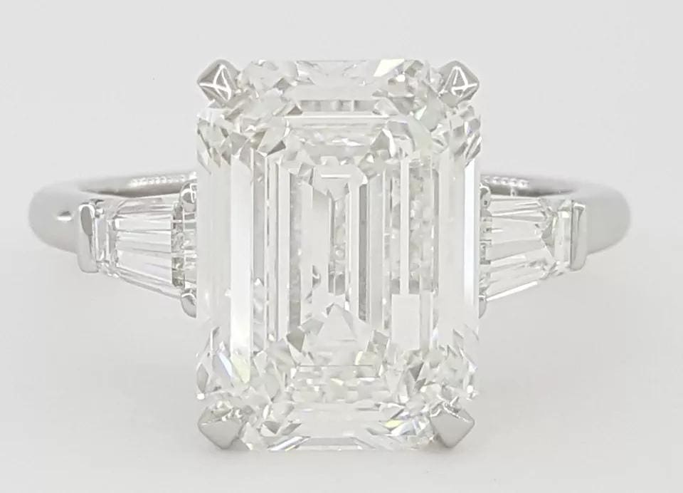 Graff Promise Emerald Cut Diamond 3-Stone Engagement Ring 5.91 ct Retail $335k