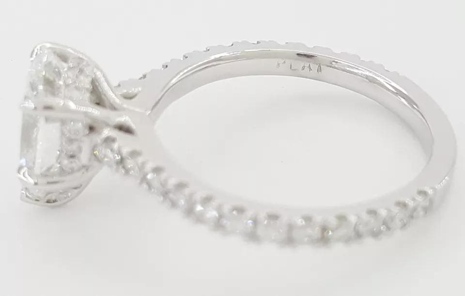 Pear Diamond Hidden Halo Engagement Ring Platinum 2.43 ct Rtl 27K