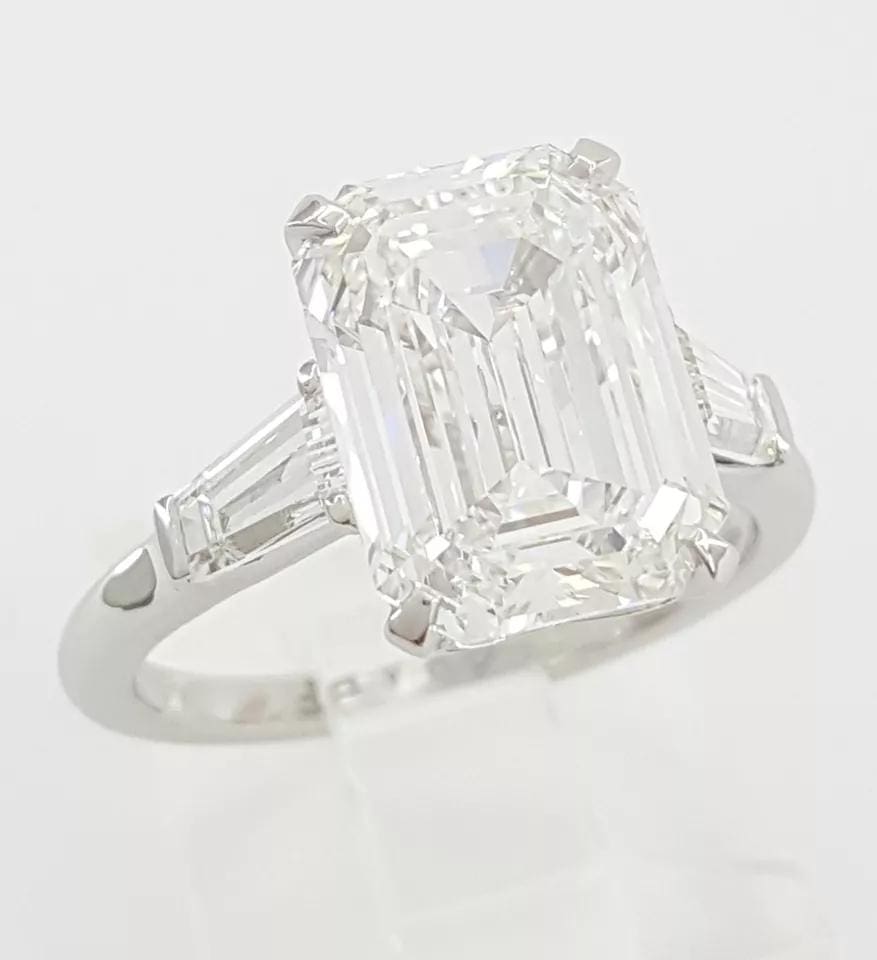 Graff Promise Emerald Cut Diamond 3-Stone Engagement Ring 5.91 ct Retail $335k