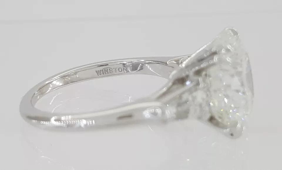 Harry Winston Classic Round Brilliant Diamond Engagement Ring 4.49 ct Rtl $280k