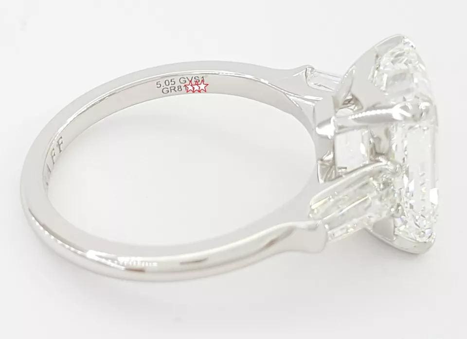 Graff Promise Emerald Cut Diamond 3-Stone Engagement Ring 5.91 ct Retail $335k