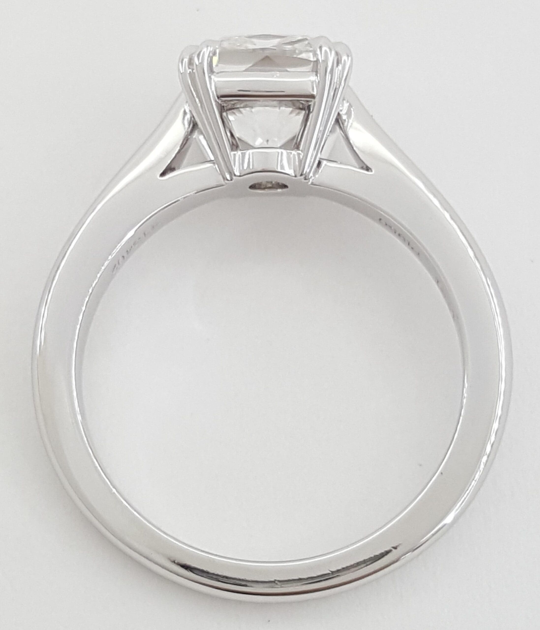 Harry Winston Solitaire Cushion Diamond Engagement Ring 1.90 ct Retail $53.5K