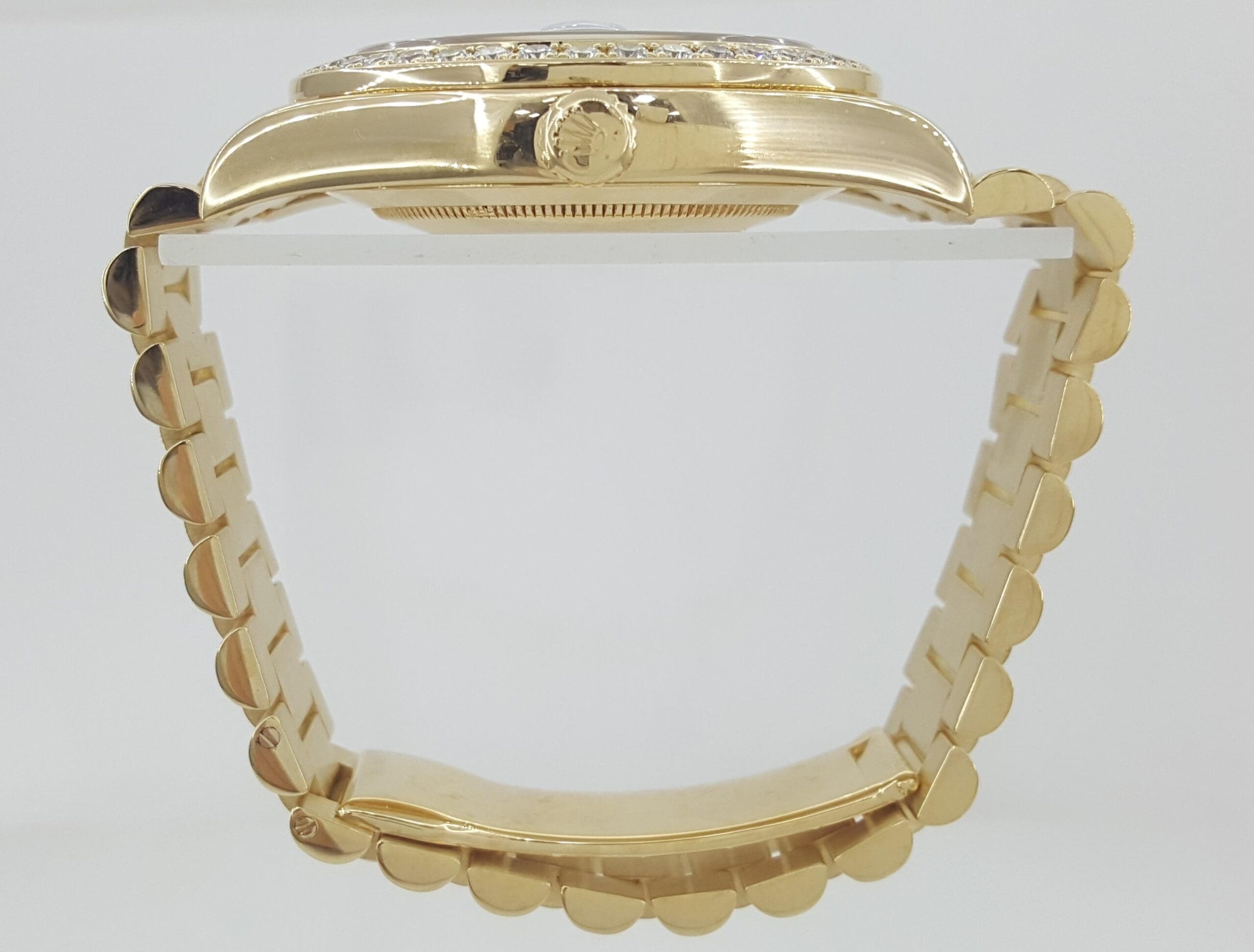 Rolex Day-Date II President 218348 18K Gold 41 mm Factory Diamond Wave Dial