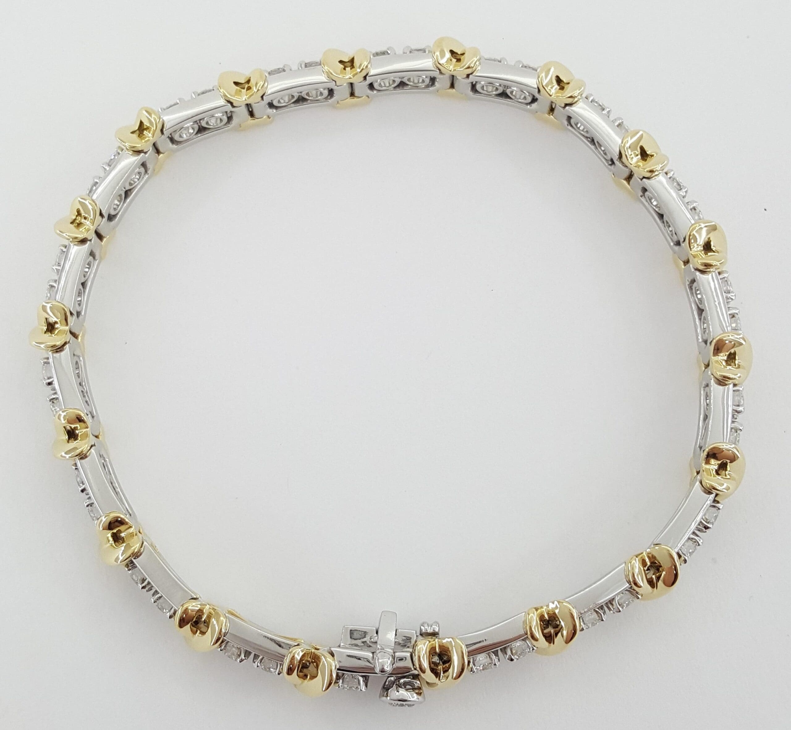 Tiffany & Co. Schlumberger 36 Stone Diamond Bracelet 3.11 ct 7" Plat 18K Rt $47K