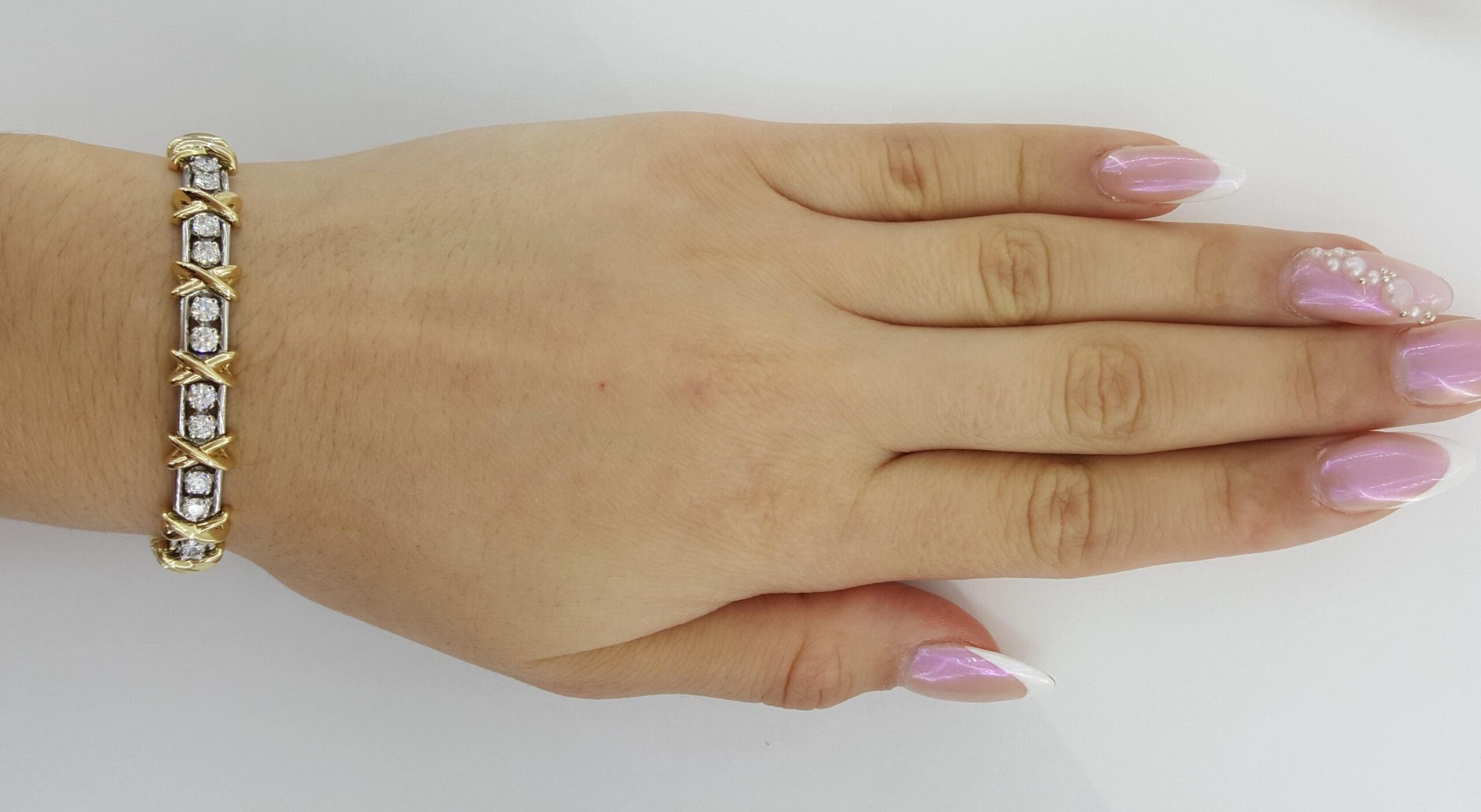 Tiffany & Co. Schlumberger 36 Stone Diamond Bracelet 3.11 ct 7" Plat 18K Rt $47K