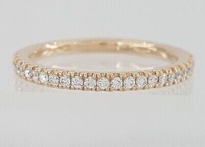 0.20 ct 14k Rose Gold Half Circle Round Diamonds Wedding Band 2.2 mm Rtl 1,075