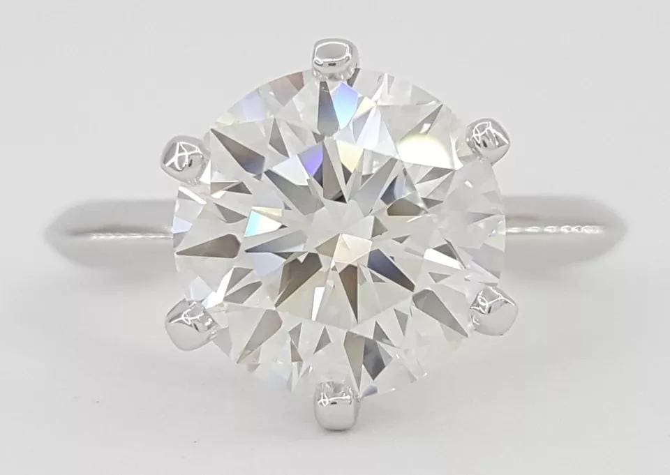 Tiffany & Co Solitaire Round 3.08 ct Diamond Platinum Engagement Ring Rtl $185K