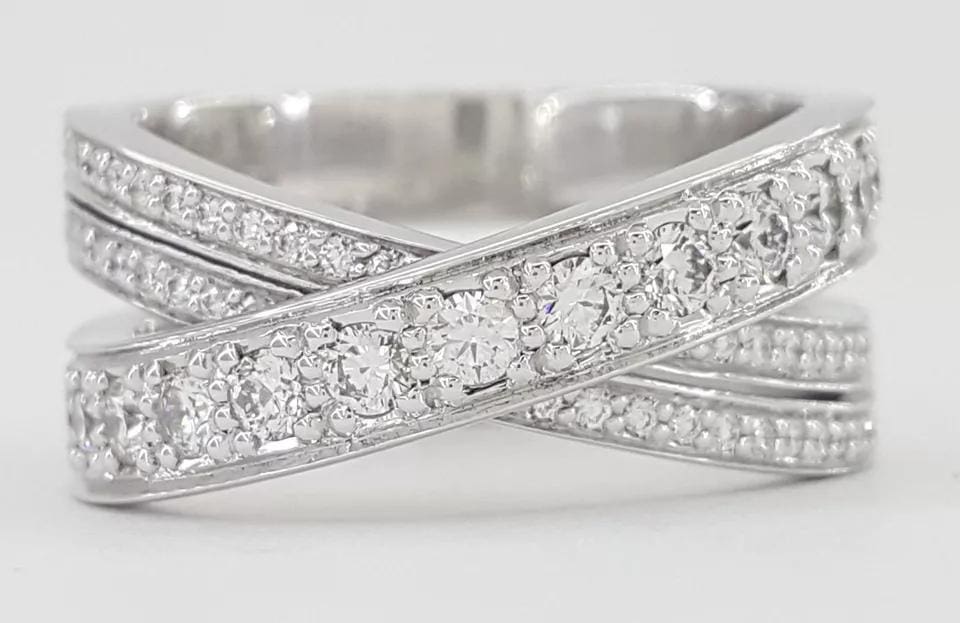 Cartier Etincelle Diamond Pave Ring 0.81 ct 18k Size 51 Retail $10,700