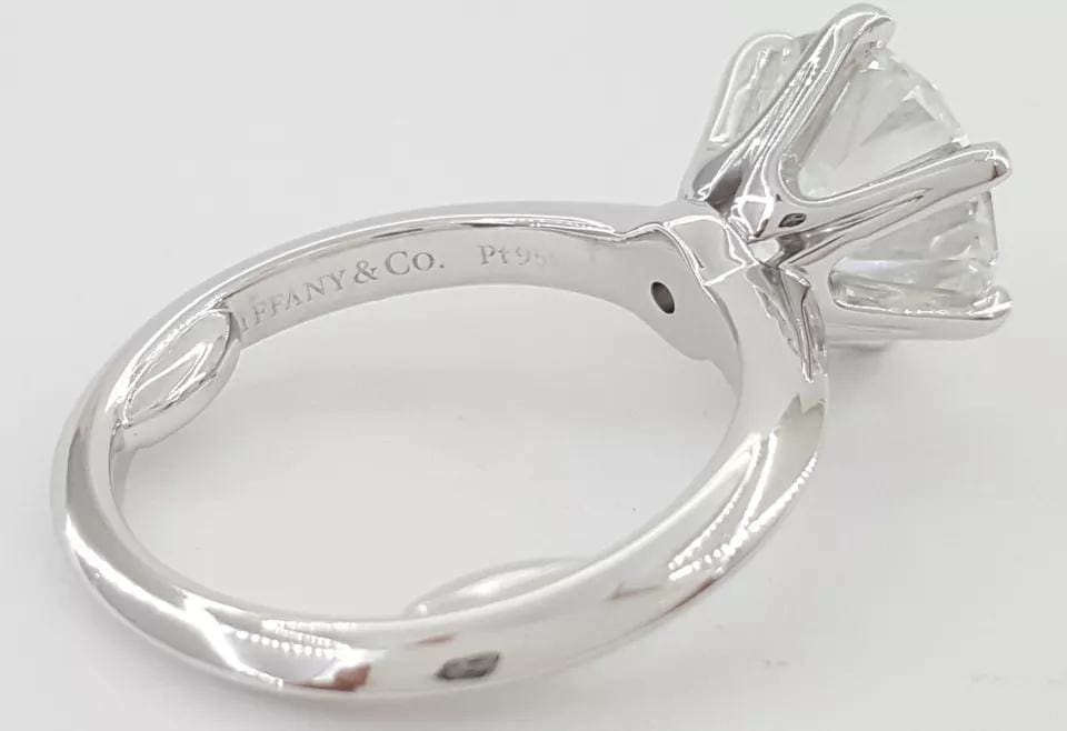 Tiffany & Co Solitaire Round 3.08 ct Diamond Platinum Engagement Ring Rtl $185K