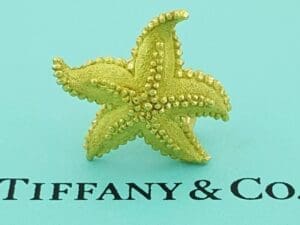 Tiffany & Co Vintage 18K Yellow Gold Starfish Single Clips-On Earring 8.3 grams