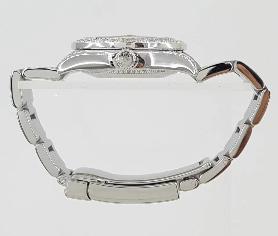 Rolex DateJust 178240 31 mm Salmon Dial Aftermarket Diamonds 2007 Box & Papers