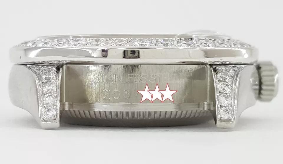 Rolex DateJust 178240 31 mm Salmon Dial Aftermarket Diamonds 2007 Box & Papers