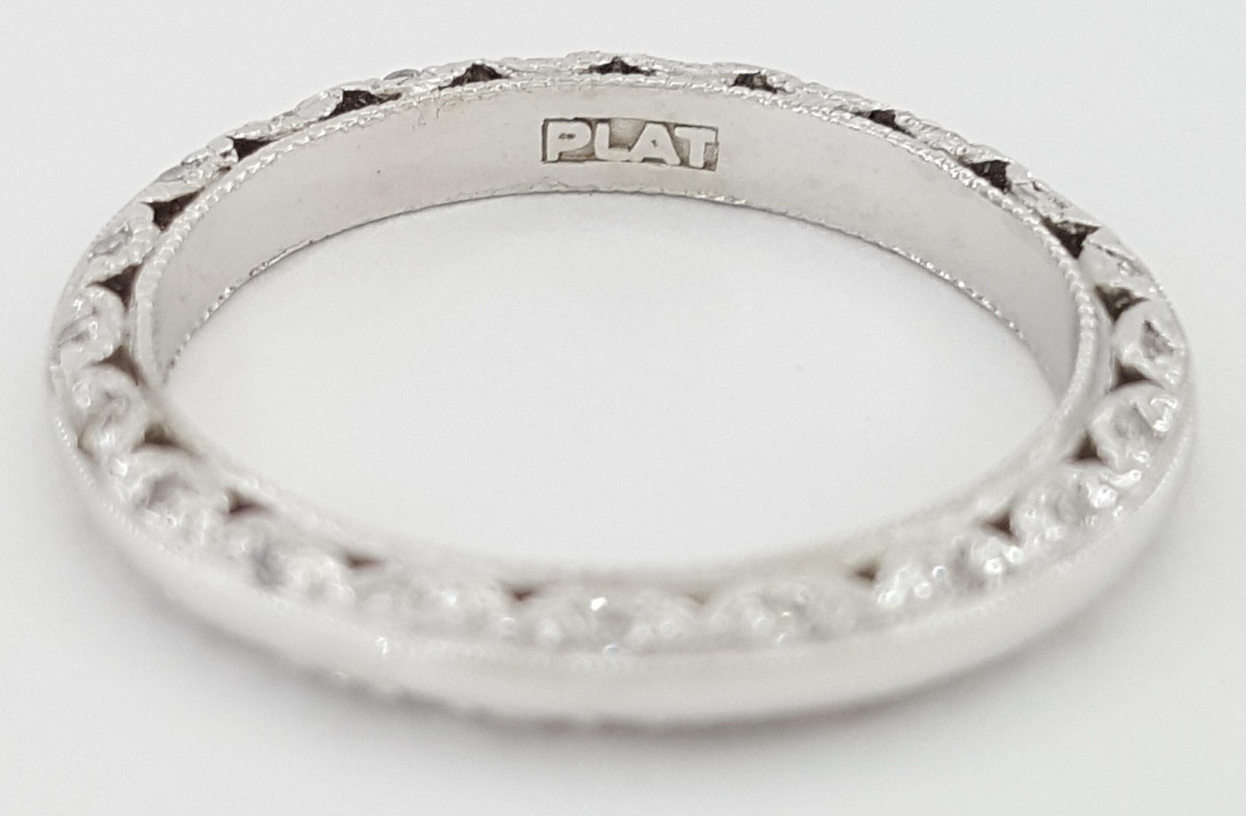 Tacori Crescent Silhouette Eternity Platinum 0.24 ct Round Diamond Wedding Band