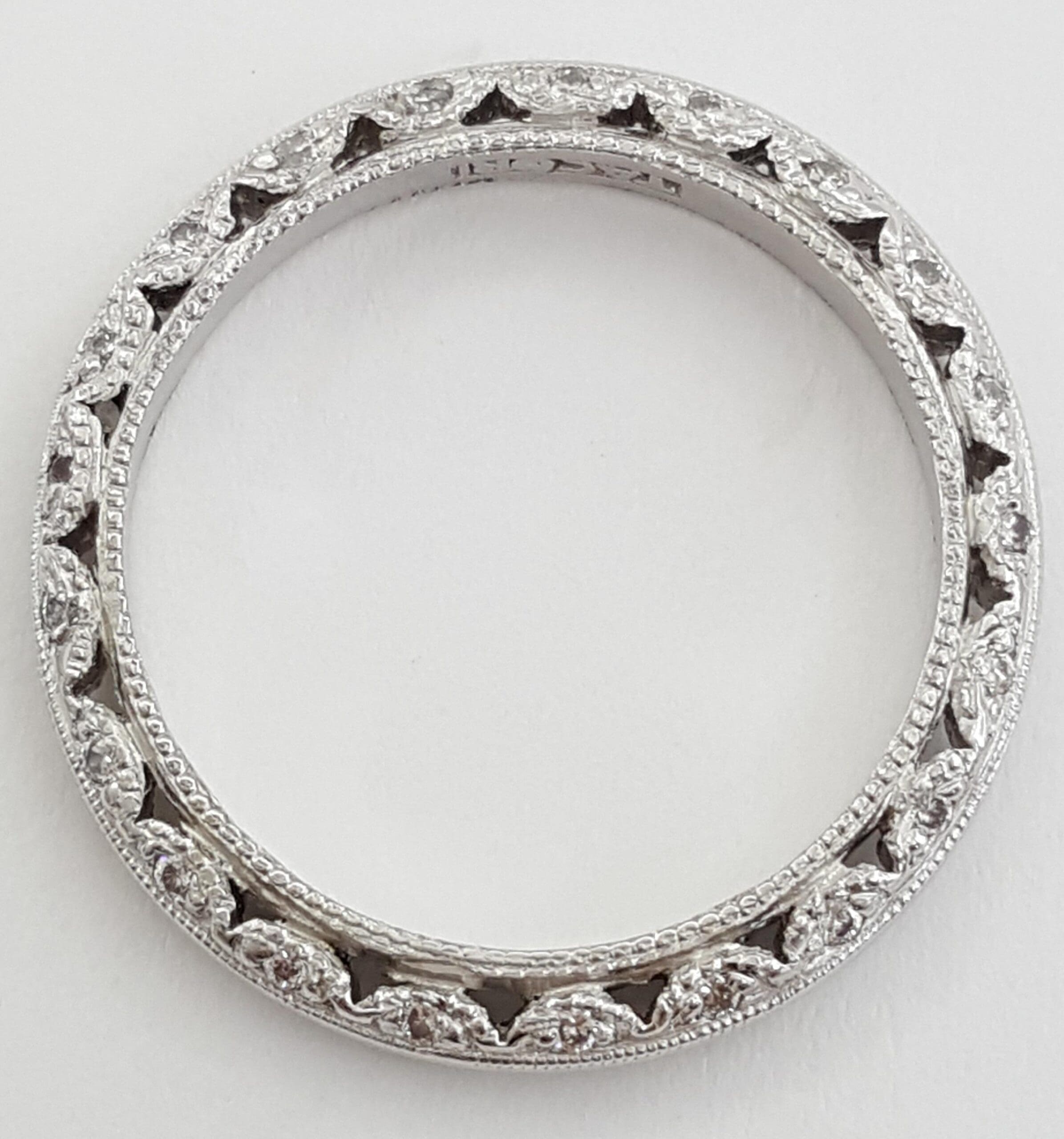 Tacori Crescent Silhouette Eternity Platinum 0.24 ct Round Diamond Wedding Band