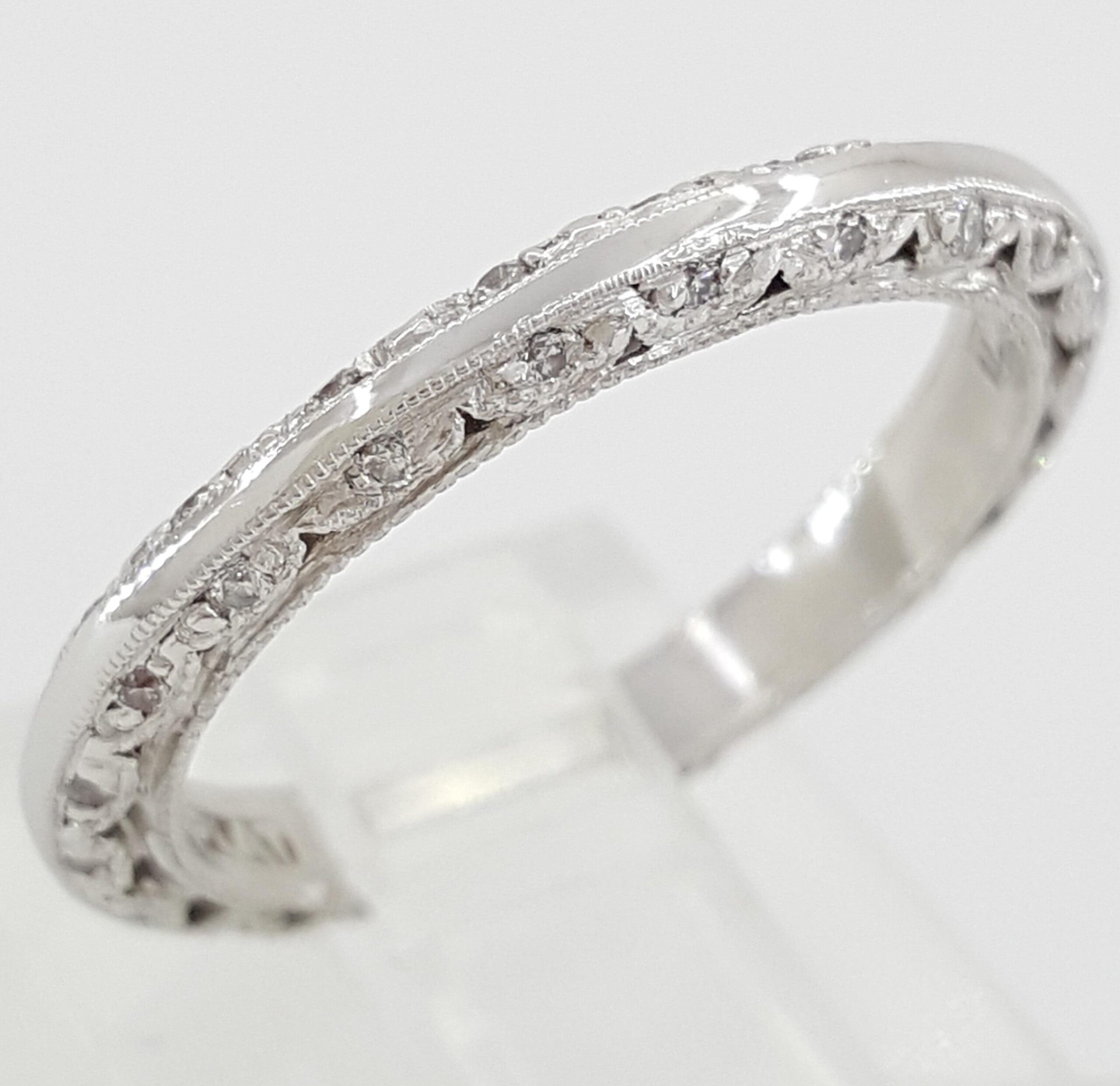 Tacori Crescent Silhouette Eternity Platinum 0.24 ct Round Diamond Wedding Band
