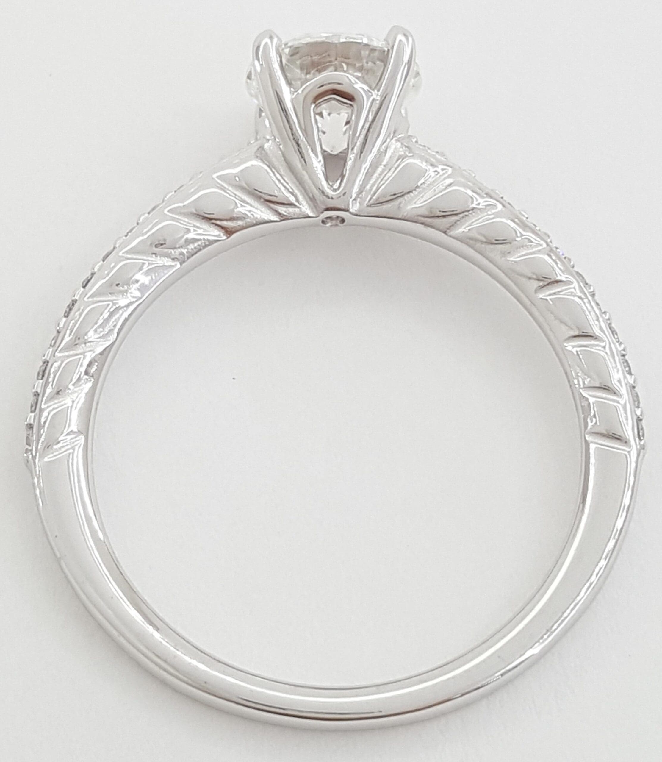 Ritani Round Brilliant Diamond Engagement Ring 1.14 ct 14k White Gold Rt $14,000