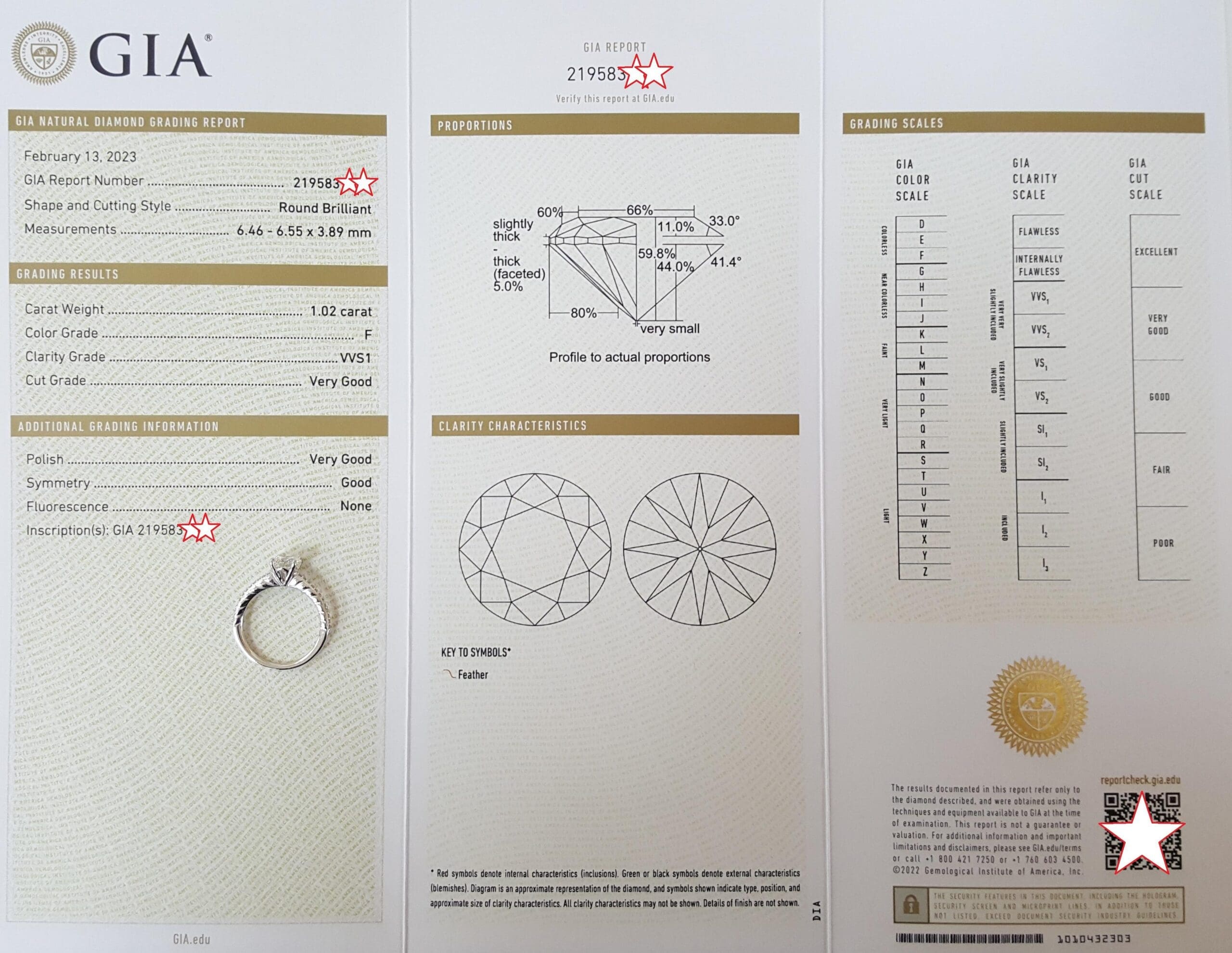 Ritani Round Brilliant Diamond Engagement Ring 1.14 ct 14k White Gold Rt $14,000