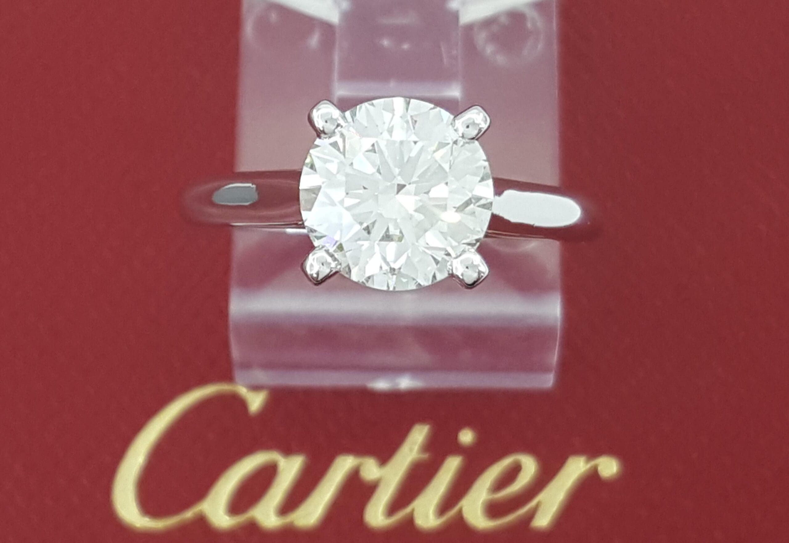 Cartier Solitaire 1895 Round Diamond Engagement Ring 1.84 ct Platinum Rtl $45K