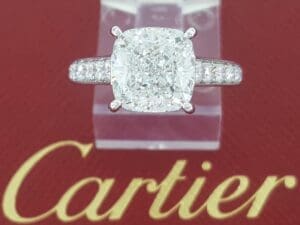 Cartier 1895 Cushion Diamond Solitaire Engagement Ring 4.03 ct Rtl $150K