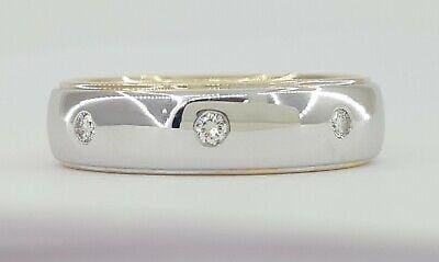 0.25 ct 14K 2-Tone White & Yellow Diamond Eternity Wedding Anniversary Band 6 mm