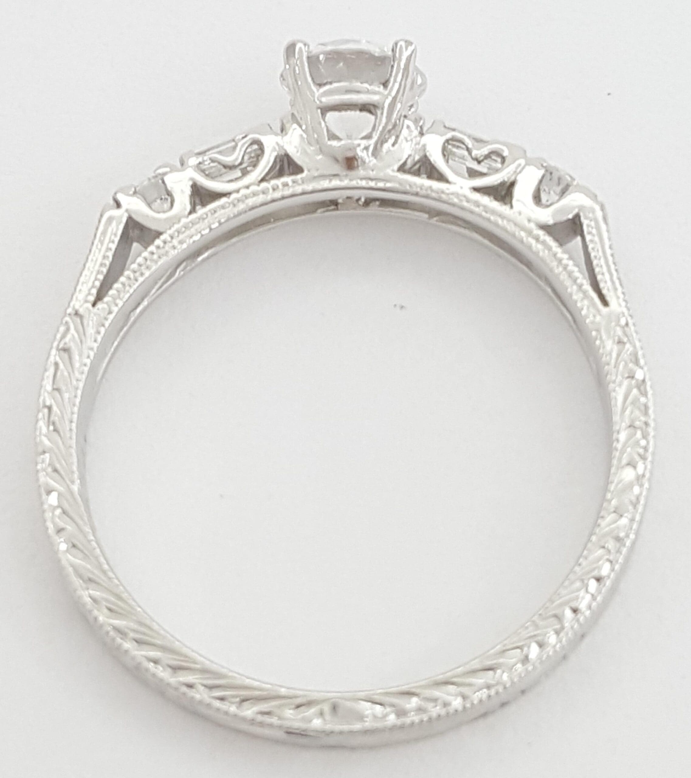 Tacori Crescent Platinum Semi-Mount Engagement Ring 0.15 ct Rtl $2,760