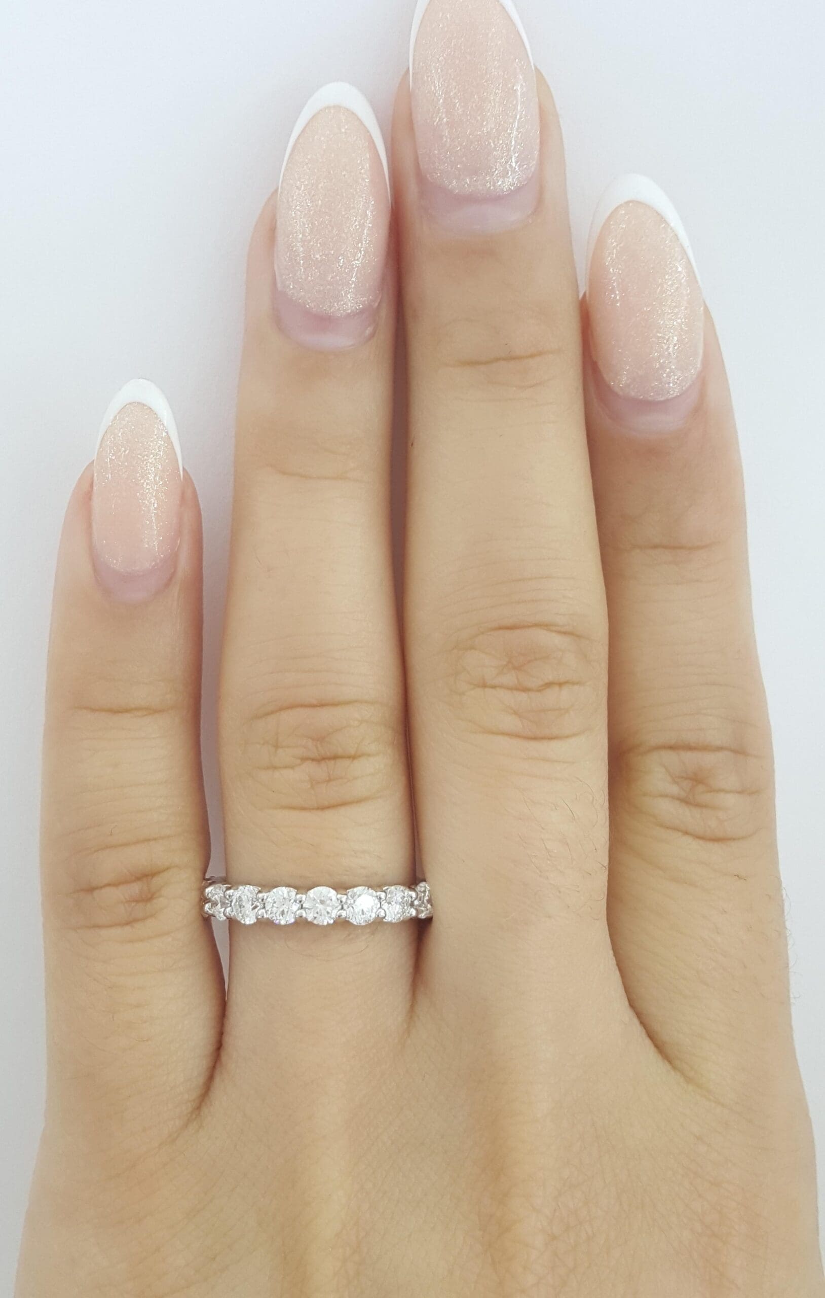 Round Diamond Full Circle Eternity Wedding Band Ring 2 ct 3mm 14k White Gold
