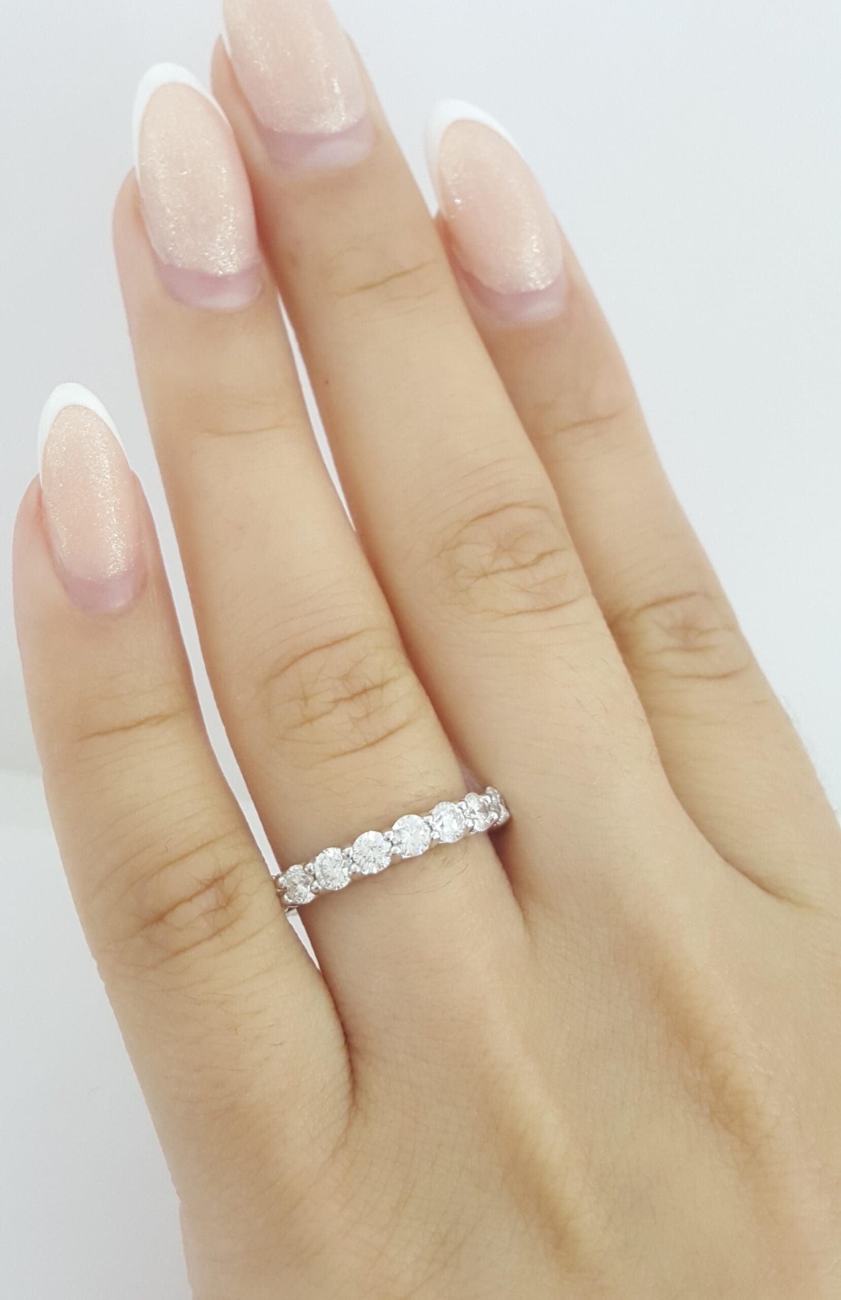 Round Diamond Full Circle Eternity Wedding Band Ring 2 ct 3mm 14k White Gold