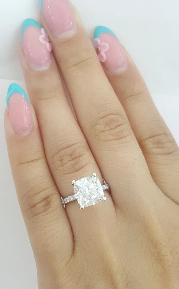 Tiffany & Co Novo Cushion Cut Diamond Engagement Ring 3.18 ct Retail $115,000