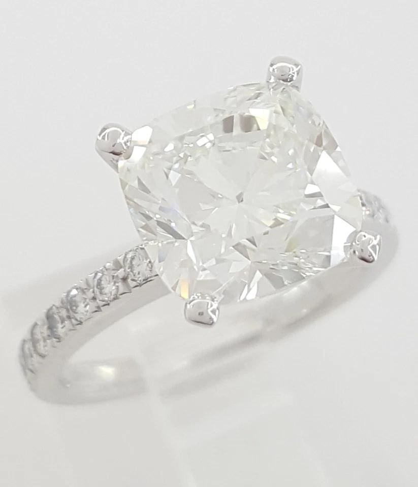 Tiffany & Co Novo Cushion Cut Diamond Engagement Ring 3.18 ct Retail $115,000