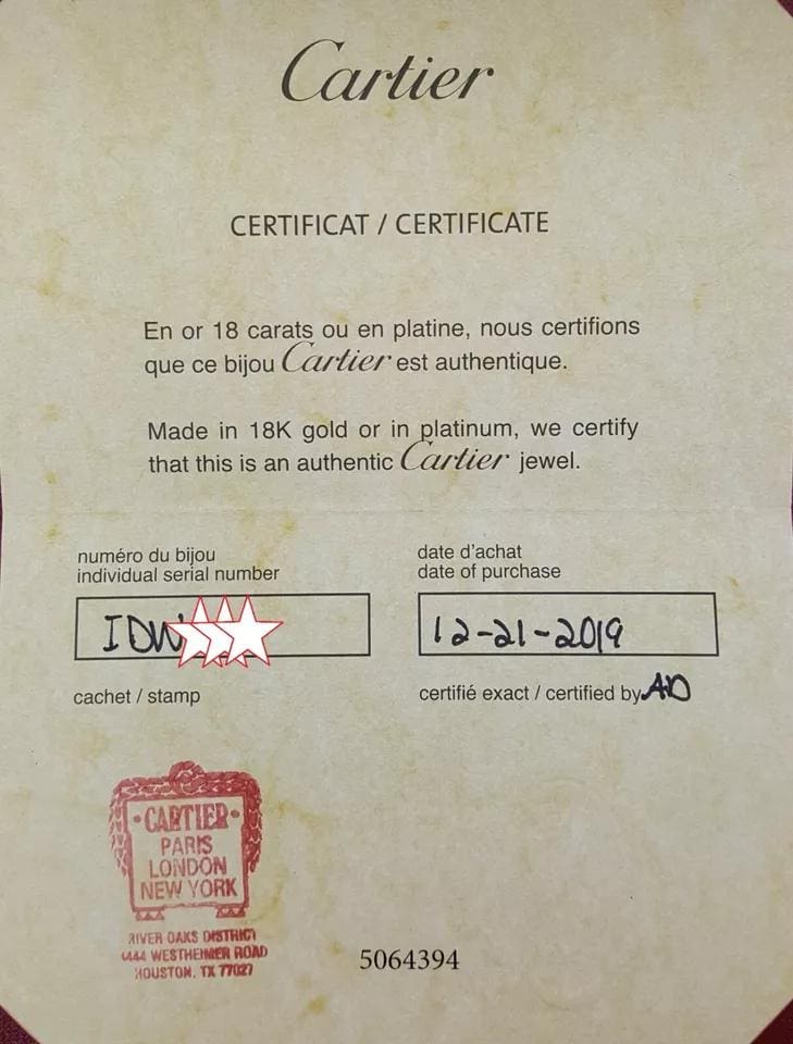 Cartier LOVE 18K White Gold 10 Diamonds 0.21 ct Small Bracelet SZ 18 Rtl $11,700