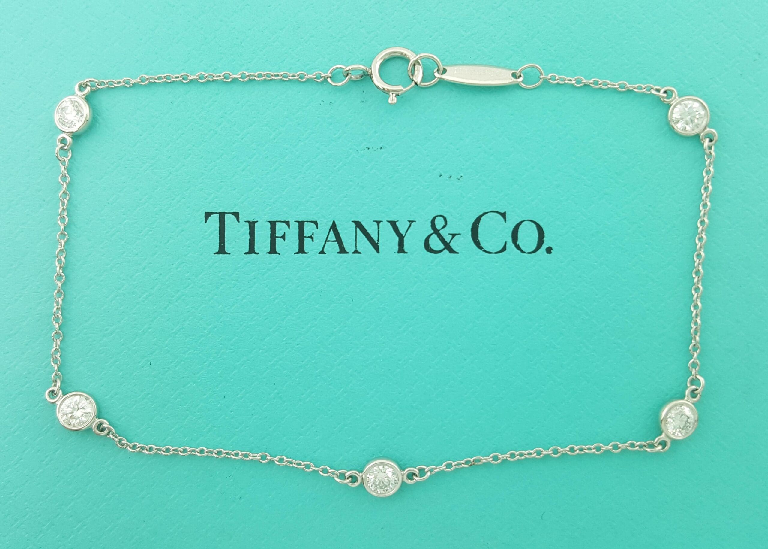Tiffany & Co. Elsa Peretti Diamond By The Yard Bracelet 0.4 ct Platinum 7" $5700