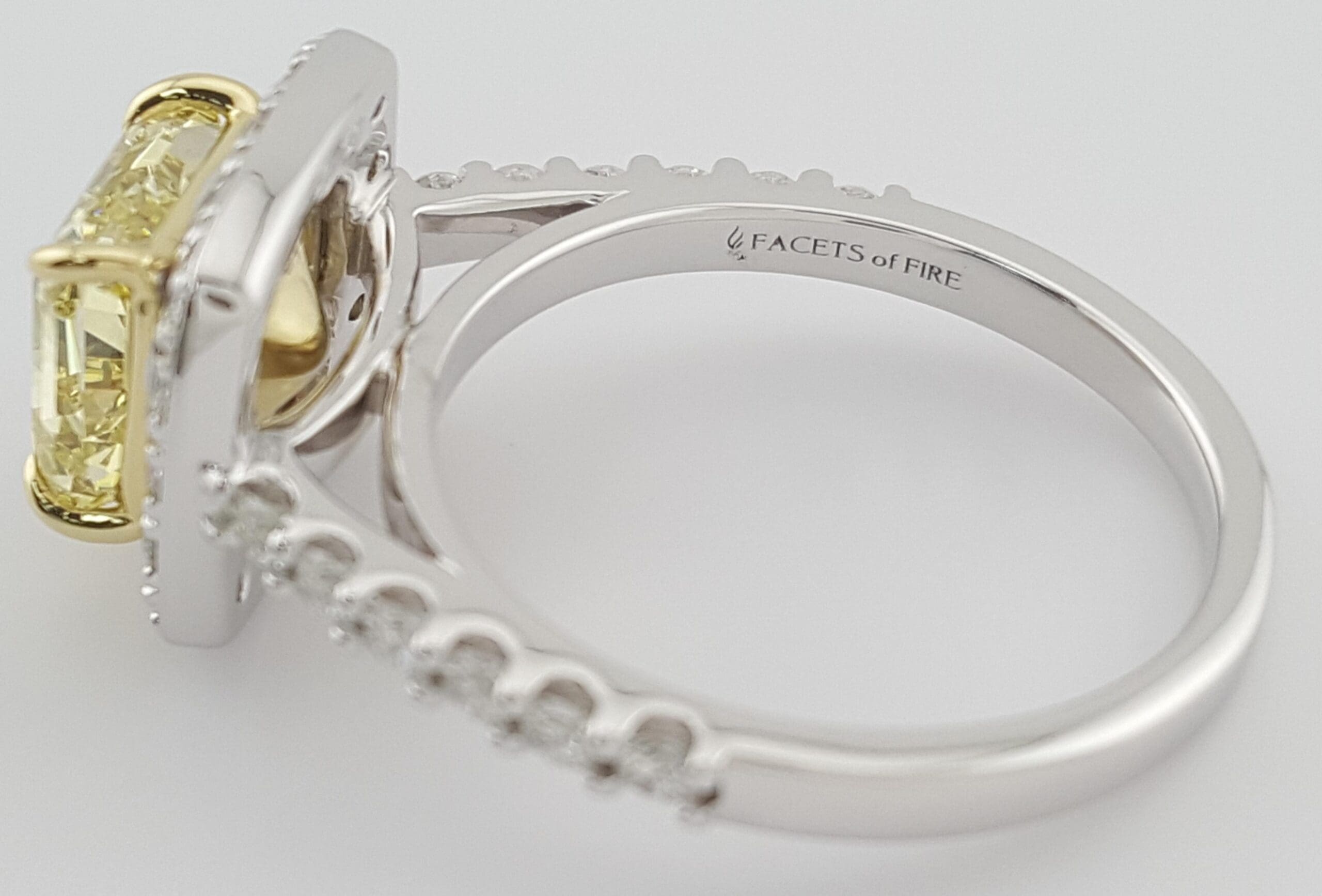 Fancy Deep Yellow Radiant Diamond Halo Engagement Ring 3.54 ct Flawless Rtl $55K