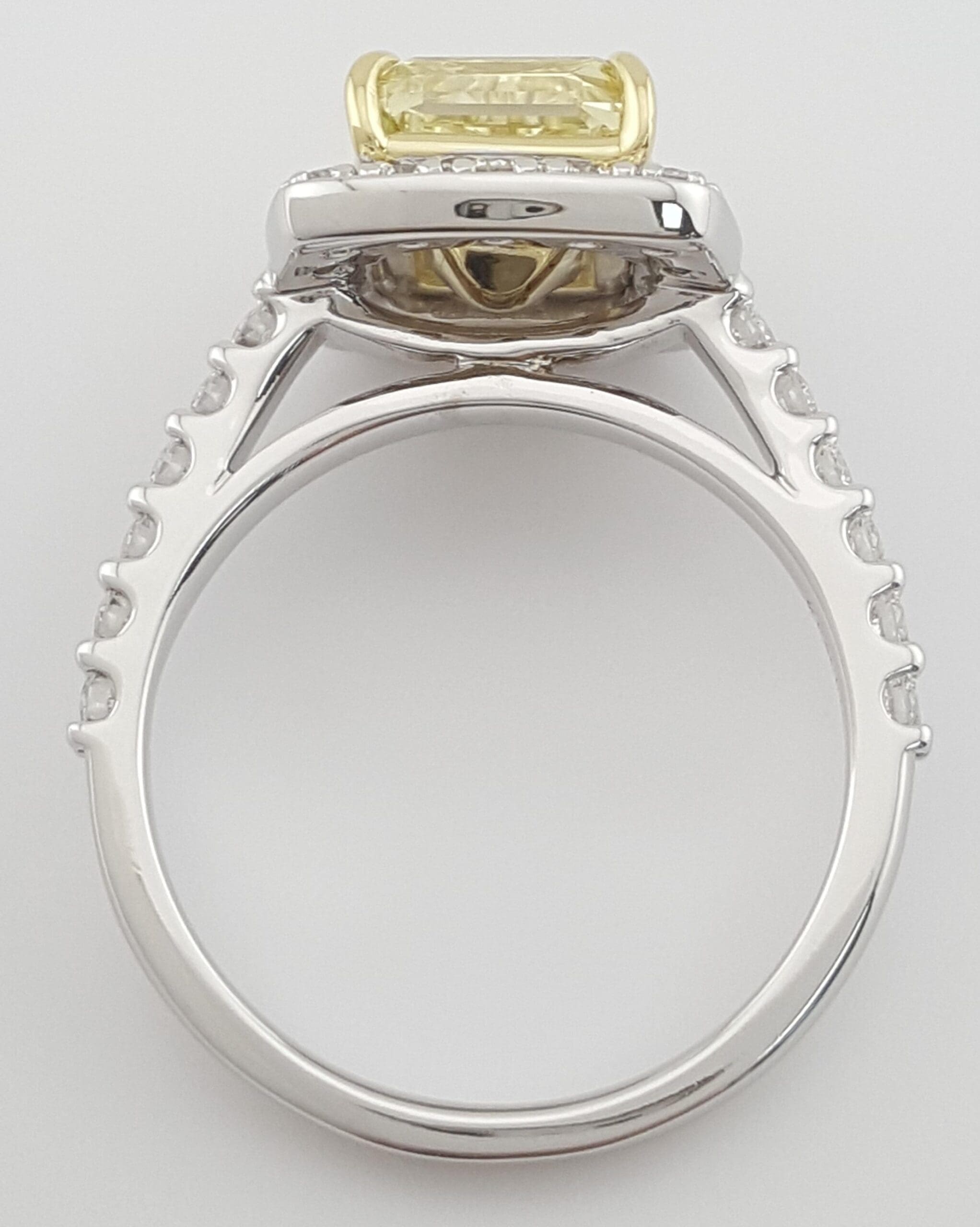 Fancy Deep Yellow Radiant Diamond Halo Engagement Ring 3.54 ct Flawless Rtl $55K