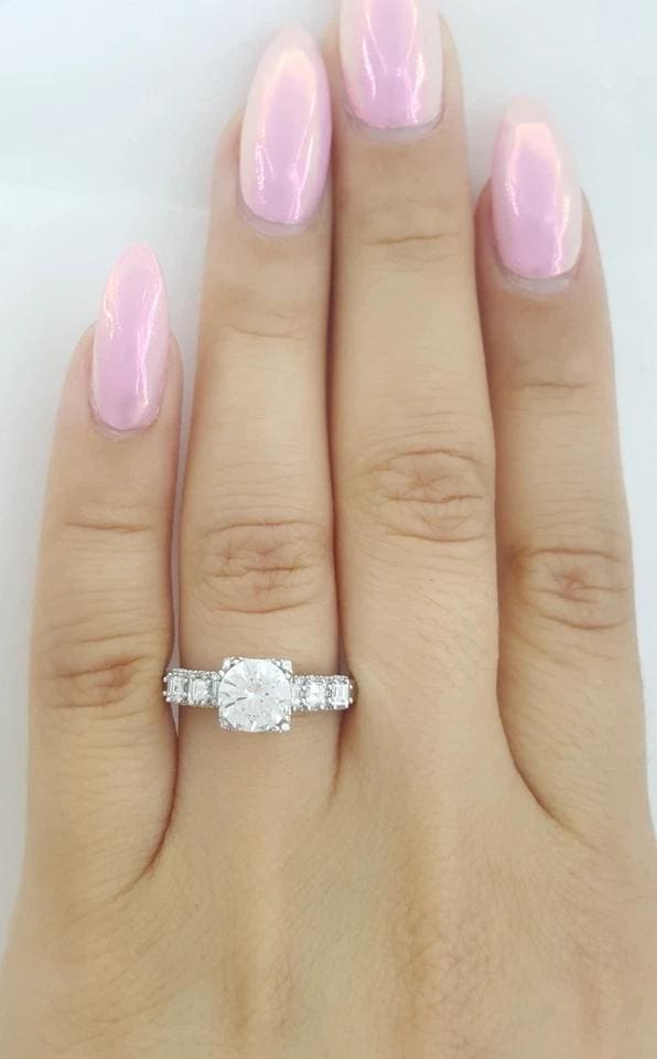 Tacori Platinum Diamond Semi-Mount Engagement Ring 0.52 ct Retail $5,570