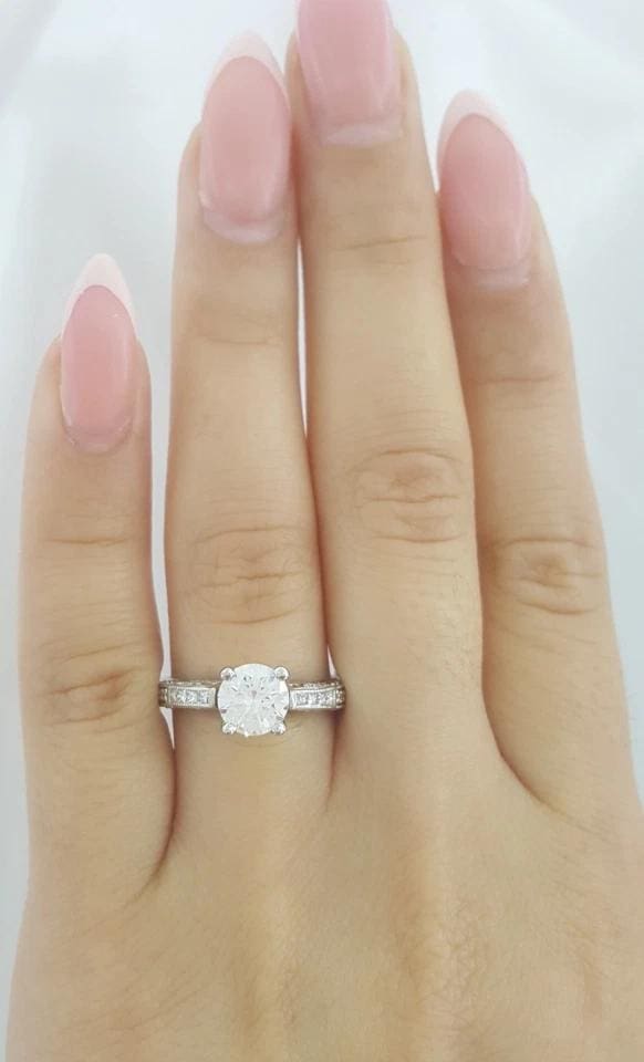 Tacori Platinum Semi-Mount Diamond Engagement Ring 0.3 ct Rtl $4,520