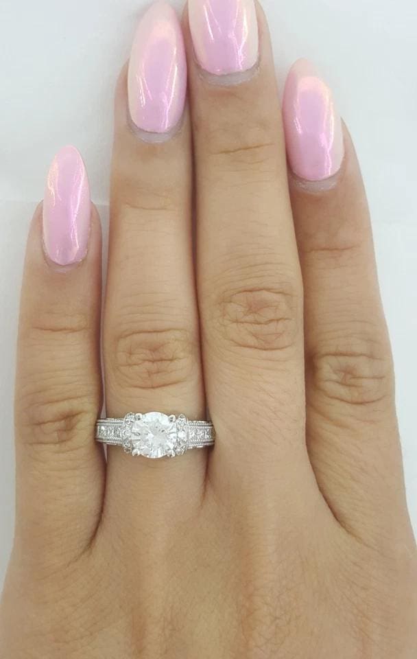 Tacori Semi-Mount Diamond Engagement Ring 0.45 ct Platinum Retail $4,930