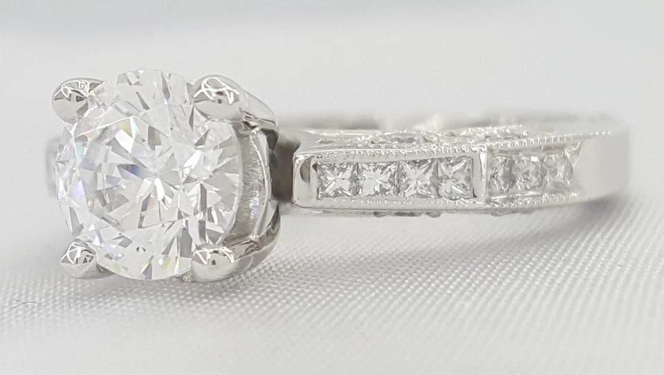 Tacori Platinum Semi-Mount Diamond Engagement Ring 0.3 ct Rtl $4,520