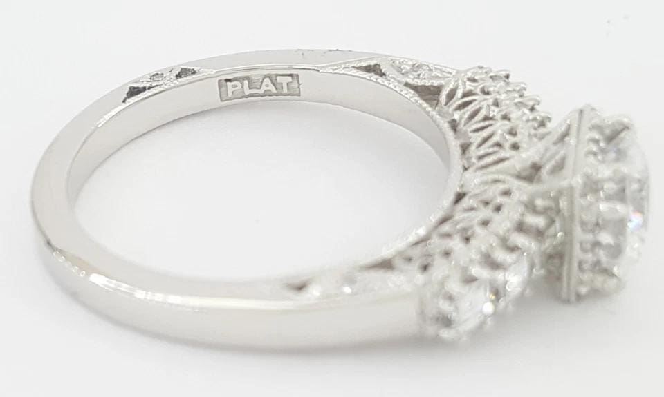 Tacori Platinum Diamond Semi-Mount Engagement Ring 0.52 ct Retail $5,570